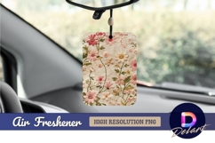 Pink embroidered flower pattern air freshener png Product Image 1