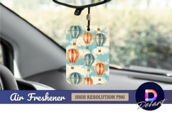 Vintage hot air balloons pattern sky Air Freshener PNG Product Image 1