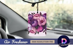 Purple and pink peonies floral illustration Air Freshener Product Image 1