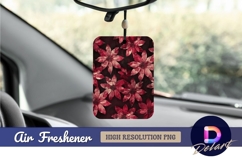 Dark red floral poinsettia pattern Air Freshener PNG Product Image 1