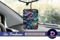 Sea life starfish and coral abstract Air Freshener PNG Product Image 1