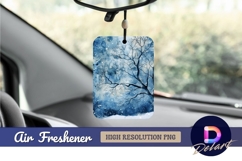 Watercolor winter tree with snow Air Freshener PNG Product Image 1