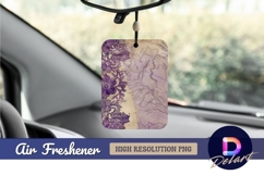 Purple floral sketch background Air Freshener PNG Product Image 1