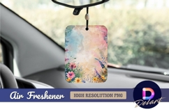 Watercolor flowers Air Freshener PNG Product Image 1