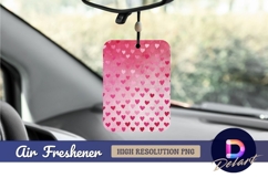 Pink hearts pattern on textured Air Freshener PNG Product Image 1