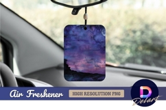 Purple night sky with moon and stars Air Freshener PNG Product Image 1