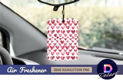 Watercolor red pink hearts pattern for Air Freshener PNG Product Image 1