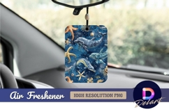Whimsical underwater scene with dolphins Air Freshener PNG Product Image 1