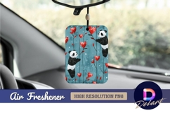 Pandas love heart branches air freshener png Product Image 1