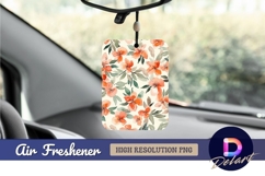 Watercolor floral pattern peach flowers Air Freshener PNG Product Image 1