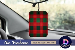 Red green plaid christmas Air Freshener PNG Product Image 1