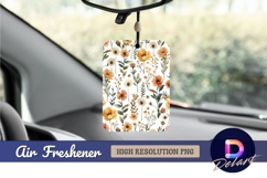 Watercolor floral pattern delicate Air Freshener PNG Product Image 1