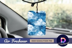 Watercolor clouds with snow Air Freshener PNG Product Image 1