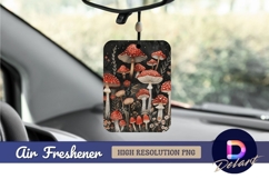 Watercolor fly agaric mushroom meadow Air Freshener PNG Product Image 1