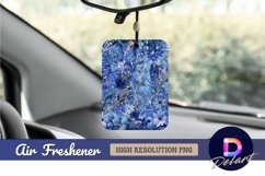 Blue floral watercolor pattern Air Freshener PNG Product Image 1