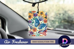 Butterflies with flowers artwork Air Freshener PNG Product Image 1