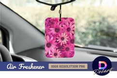 Pink daisy flower pattern Air Freshener PNG Product Image 1