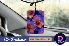 Vibrant watercolor floral Air Freshener PNG Product Image 1