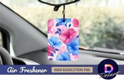 Pink and blue floral Air Freshener PNG Product Image 1