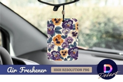 Floral pansy pattern background for Air Freshener PNG Product Image 1