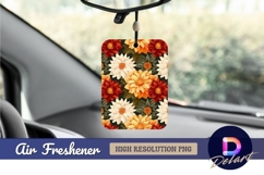 Colorful dahlias floral Air Freshener PNG Product Image 1