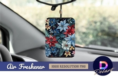 Festive poinsettia floral pattern Air Freshener PNG Product Image 1