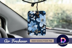 Elegant blue floral background Air Freshener PNG Product Image 1