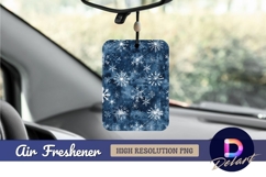 Blue watercolor background with snowflake Air Freshener PNG Product Image 1