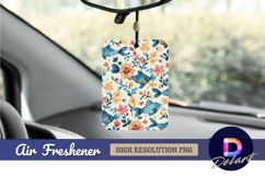 Floral and fish background Air Freshener PNG Product Image 1