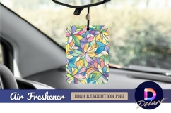 Abstract floral pattern colorful Air Freshener PNG Product Image 1