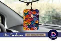 Colorful felt flower background Air Freshener PNG Product Image 1
