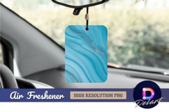 Turquoise swirls with gold glitter abstract Air Freshener Product Image 1