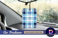 Blue plaid brushstroke background texture Air Freshener PNG Product Image 1