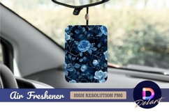 Blue roses dark Air Freshener PNG Product Image 1