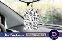Monochrome floral pattern for Air Freshener PNG Product Image 1