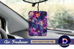 Floral galaxy pattern background Air Freshener PNG Product Image 1