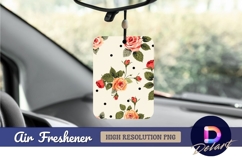 Roses and polka dots vintage Air Freshener PNG Product Image 1