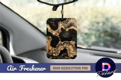 Gold and black abstract fluid art texture Air Freshener PNG Product Image 1