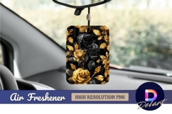Black and gold roses Air Freshener PNG Product Image 1