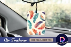 Watercolor colorful feathers Air Freshener PNG Product Image 1
