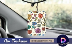 Playful floral vector background Air Freshener PNG Product Image 1