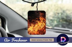 Fiery flames background with sparkles Air Freshener PNG Product Image 1