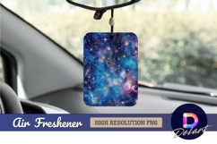 Celestial galaxy blue and gold starry Air Freshener PNG Product Image 1