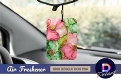 Pink green abstract ink gold veins Air Freshener PNG Product Image 1