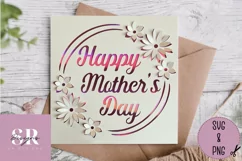 3D Floral Mother’s Day card | Paper cutting | Mother’s Day Product Image 2