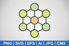 Vector Molecule Icon Product Image 1