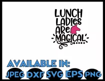 Cafeteria SVG DXF JPEG Silhouette Lunch lady svg unicorn svg Product Image 3