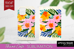 Daffodil Modern Floral Phone Case PNG Sping Flower Case PNG Product Image 1