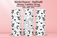 daffodil birth flower skinny tumbler sublimation wrap with high resolution and transparant background are for 20oz and 30oz skinny tumbler
