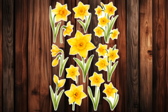 Daffodil Printable Stickers - PNG Sticker Sheet